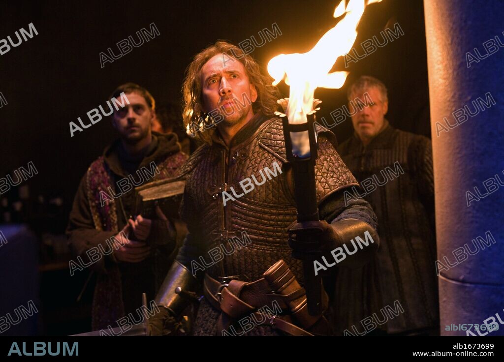NICOLAS CAGE, RON PERLMAN and STEPHEN CAMPBELL MOORE in SEASON OF THE WITCH, 2010, directed by DOMINIC SENA. Copyright ATLAS ENTERTAINMENT/RELATIVITY MEDIA / ENDRENYI, EGON.