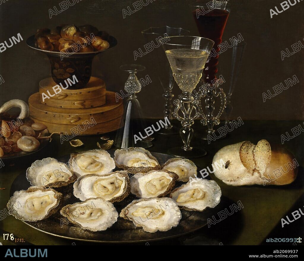 OSIAS BEERT. Osías Beert / 'Bodegón', Primer cuarto del siglo XVII, Escuela Flamenca, Óleo sobre Tabla, 43 cm x 54 cm, P01606.
