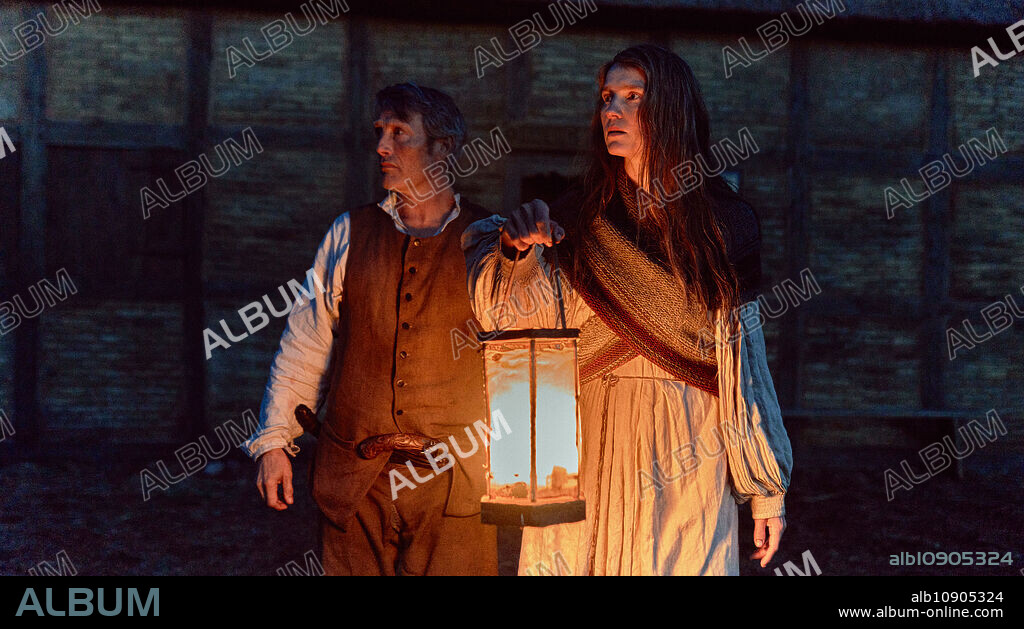 AMANDA COLLIN and MADS MIKKELSEN in THE PROMISED LAND, 2023 (BASTARDEN), directed by NIKOLAJ ARCEL. Copyright NORDISK FILM.