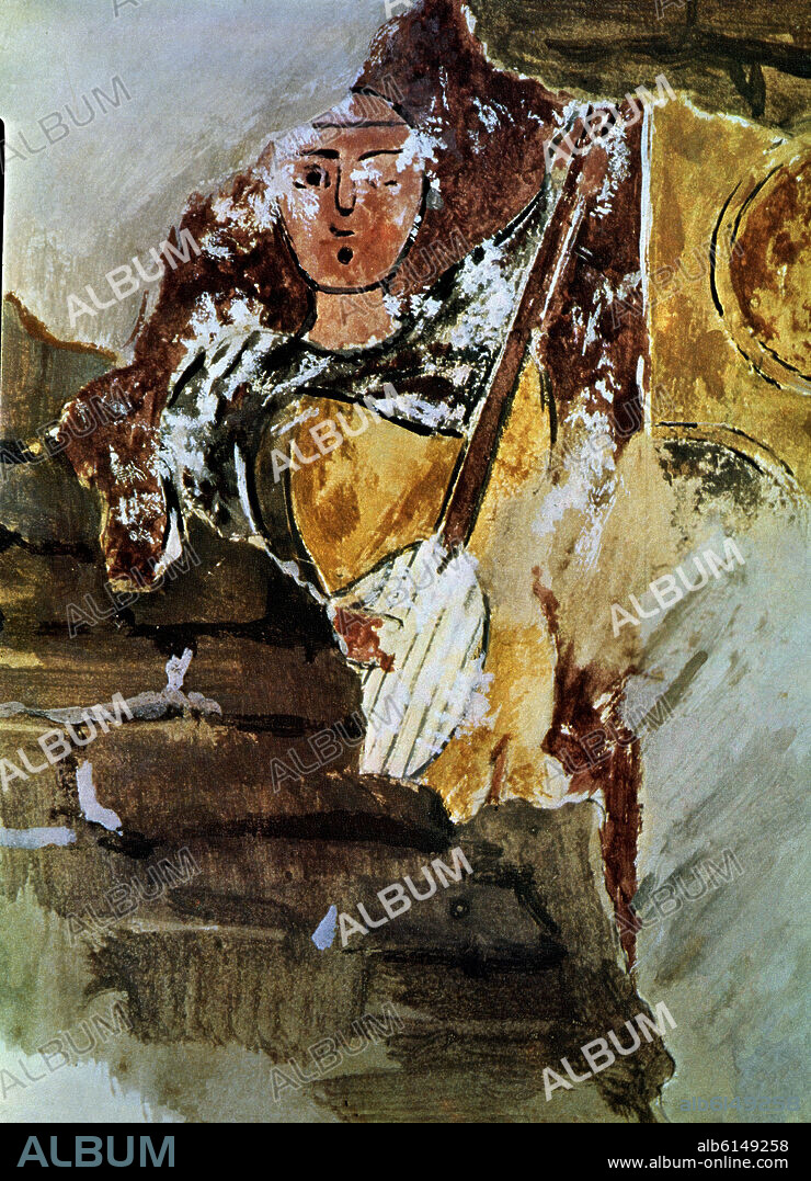 MAGIN BERENGUER ALONSO (1918-2000). PINTURAS DEL INTERIOR DE SAN MIGUEL DE LILLO (DIBUJO).