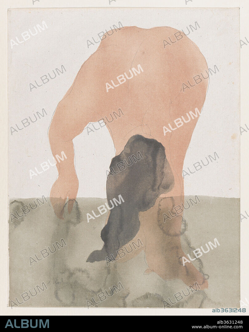 "Elle semblait revenir d'un long, d'un angoissant sommeil...". Artist: Auguste Rodin (French, Paris 1840-1917 Meudon). Dimensions: sheet: 12 11/16 x 9 15/16 in. (32.3 x 25.2 cm). Lithographer: Lithographed by Auguste Clot (French, 1858-1936). Date: 1902.