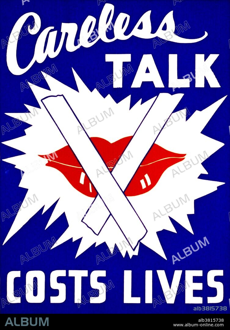 WWII, Careless Talk, FAP Poster