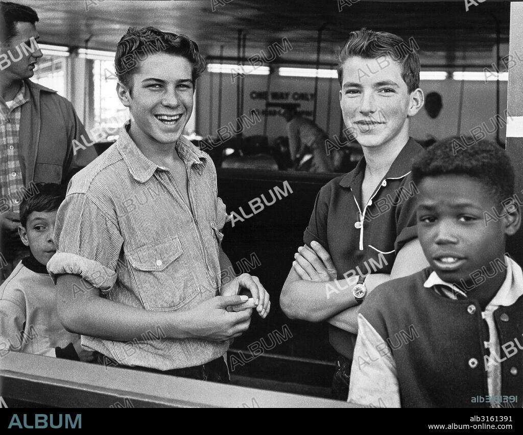San Francisco, California: c. 1955 Young male teenagers hanging out.