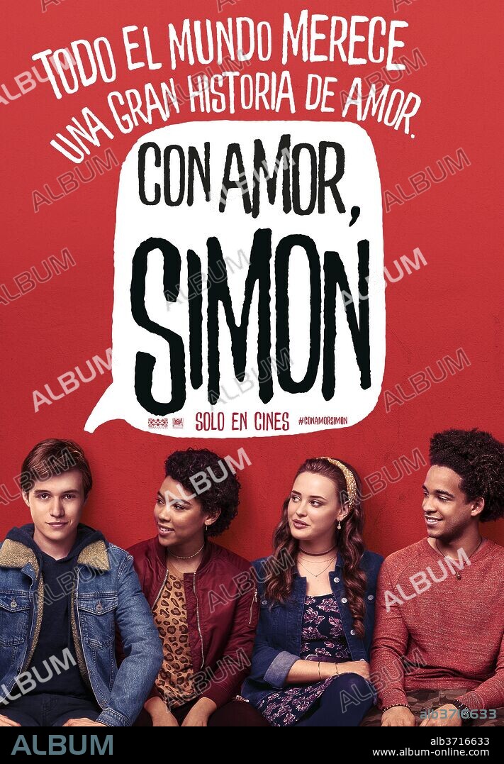 Poster of LOVE, SIMON, 2018, directed by GREG BERLANTI. Copyright FOX 2000 PICTURES.