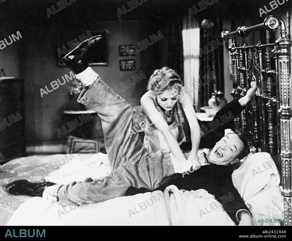 SHARON LYN and STAN LAUREL in WAY OUT WEST, 1937, directed by JAMES W. HORNE. Copyright STAN LAUREL PRODS/HAL ROACH/M.G.M.