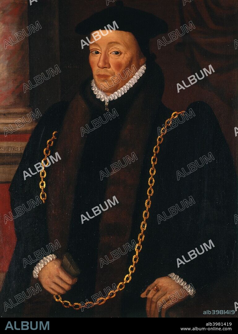 'Sir William Garrard, Lord Mayor 1555', c1568(?). Garrard held numerous offices including Alderman, Lord Mayor of London (1555-1556) and MP for the City. He was a livery man of the Haberdashers' Company.