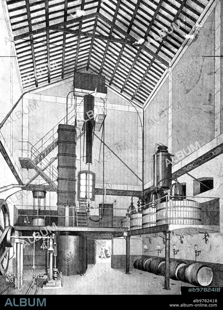 March 8, 1909. Stills and Rectification Room. Monkey Anise Factory in Badalona.