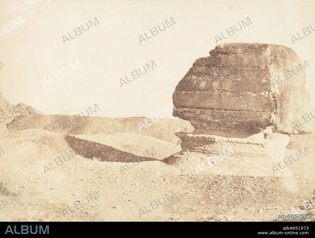MAXIME DU CAMP. Profile du grande Sphinx, pris du Sud, December 1849.