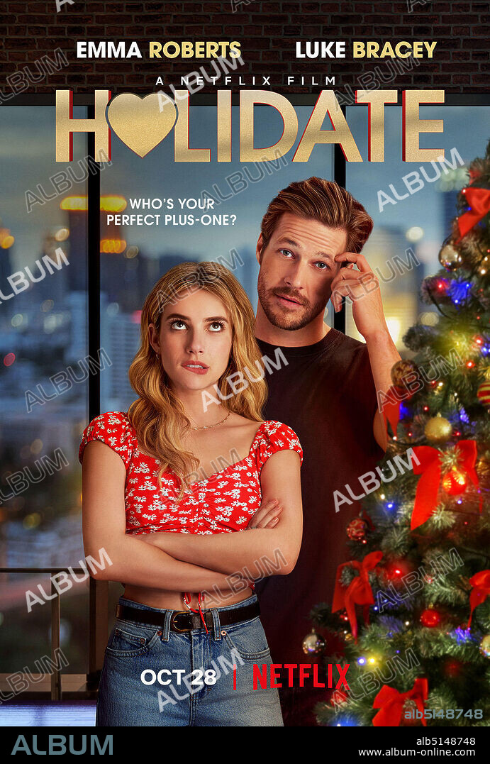 EMMA ROBERTS y LUKE BRACEY en AMOR DE CALENDARIO, 2020 (HOLIDATE), dirigida por JOHN WHITESELL. Copyright NETFLIX.