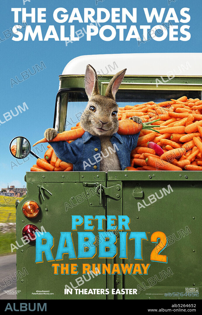Poster de PETER RABBIT 2: A LA FUGA, 2021 (PETER RABBIT 2: THE RUNAWAY), dirigida por WILL GLUCK. Copyright COLUMBIA PICTURES.