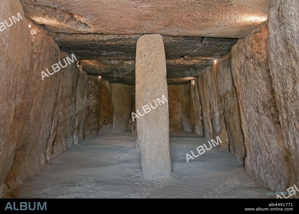 Dolmen - Cueva de Menga, Antequera, Malaga province, Region of Andalusia, Spain, Europe.