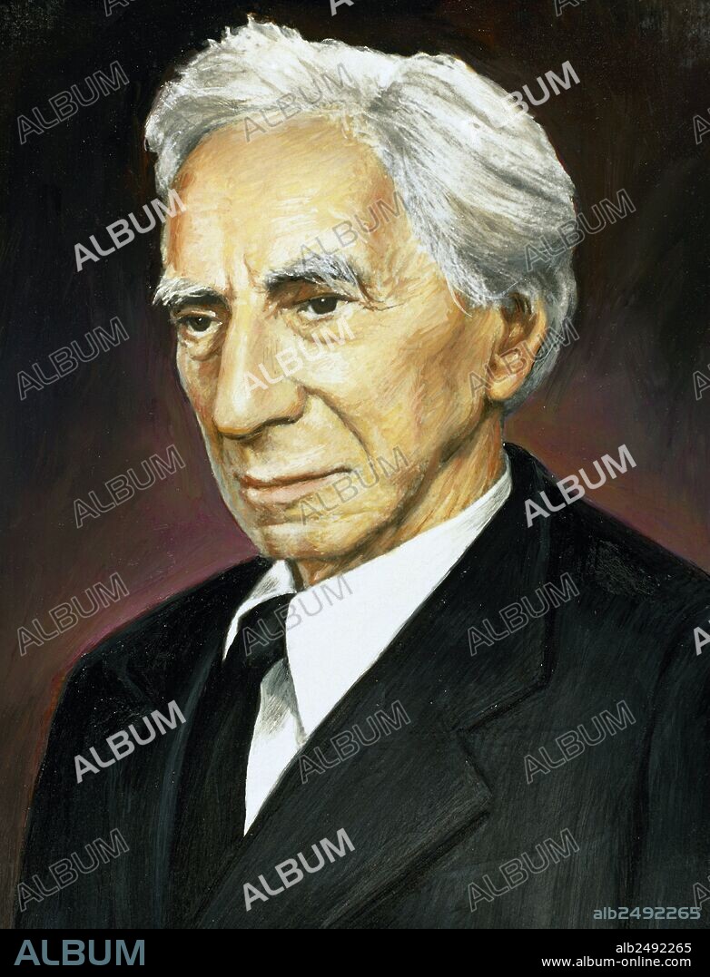 Bertrand Russell (1872-1970). British mathematician and philosopher. Nobel Prize in Literature in 1950. Portrait. Watercolour.
