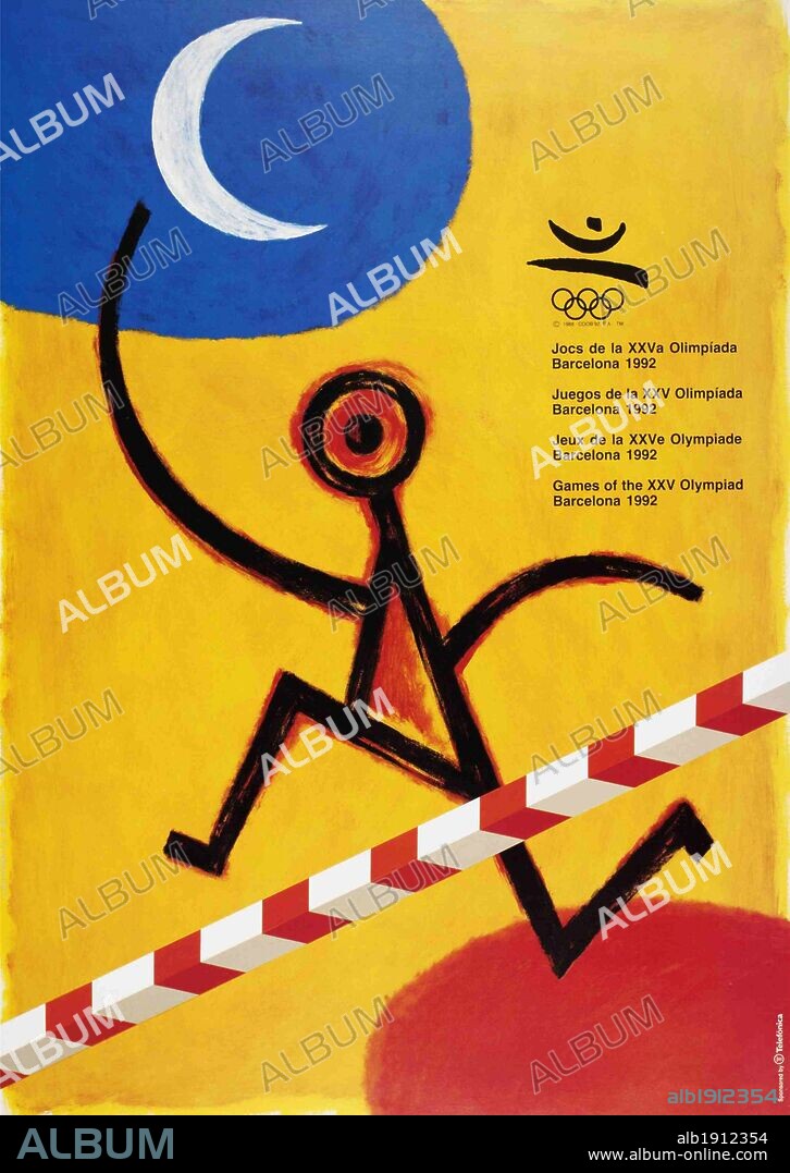 Designer poster for Barcelona Olympic Games, 1992.