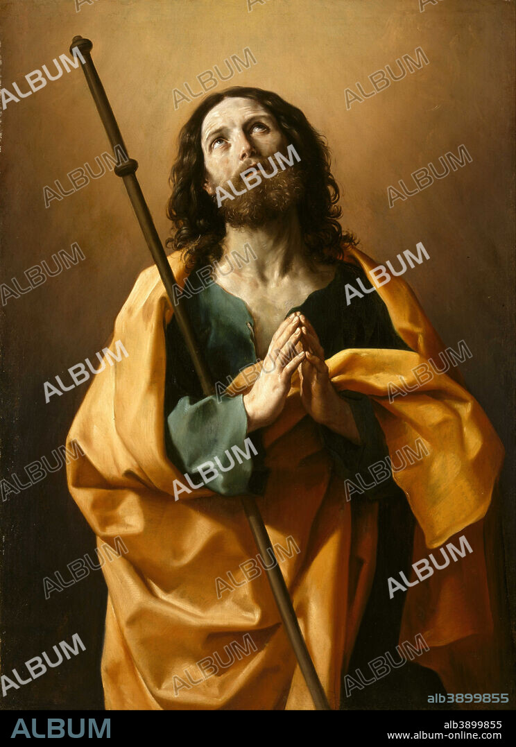 GUIDO RENI. Saint James the Great. Date/Period: Between ca. 1636 and ca. 1638. Painting. Oil on canvas. Height: 1,324.10 mm (52.13 in); Width: 987.55 mm (38.88 in).