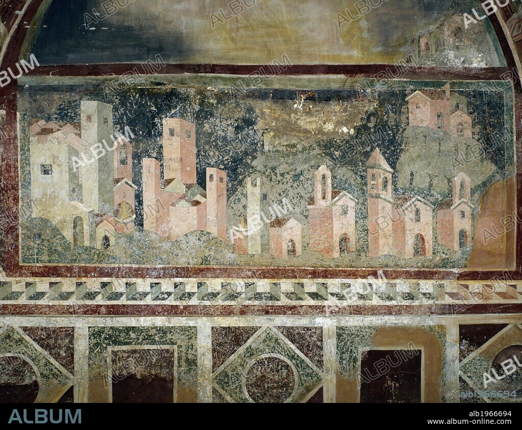 The Ambulatory of the Cosmatesque cloister in the Monastery of St Scholastica, Subiaco. Italy, 13th century.