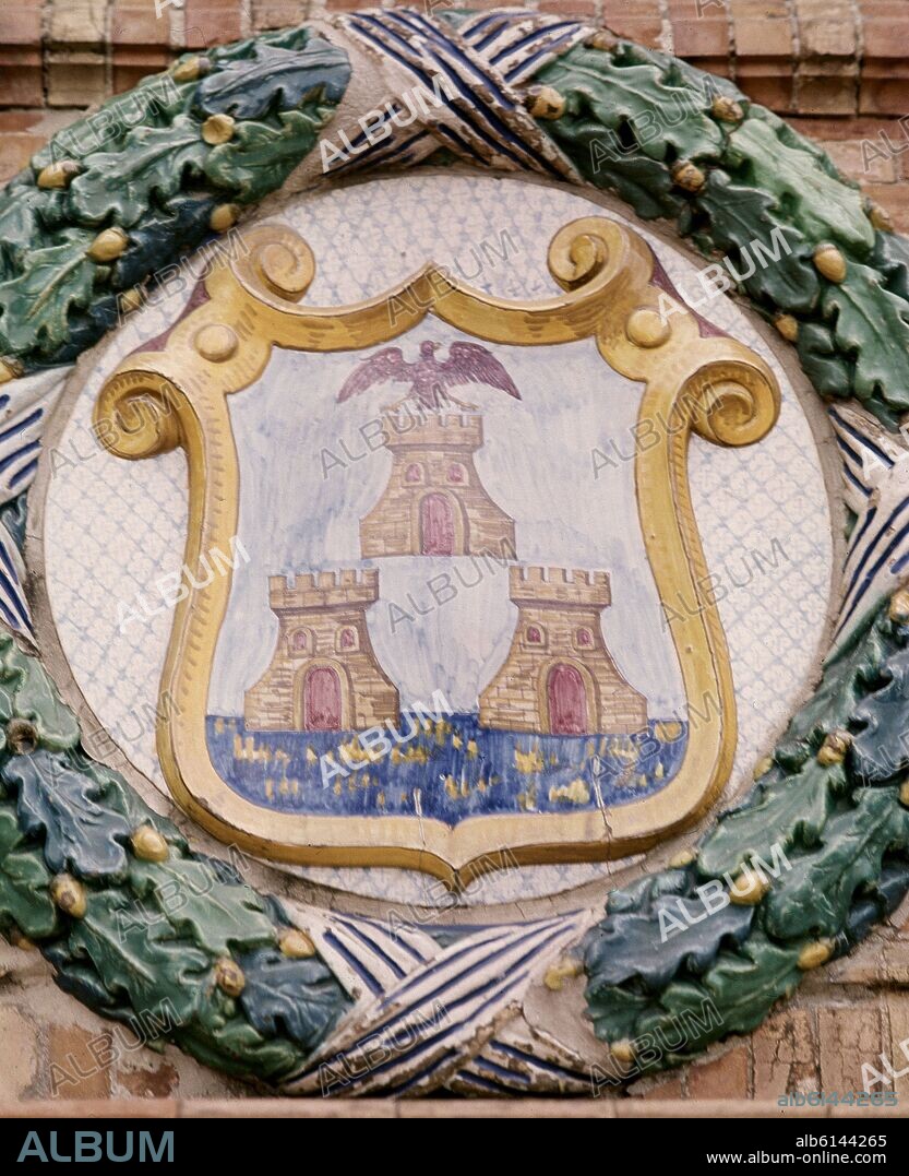 ESCUDO DE ALBACETE EN MOSAICO.