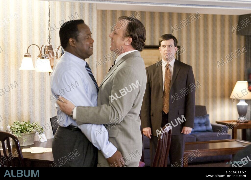 ED HELMS, ISIAH WHITLOCK JR. and JOHN C. REILLY in CEDAR RAPIDS, 2011, directed by MIGUEL ARTETA. Copyright 20TH CENTURY FOX.