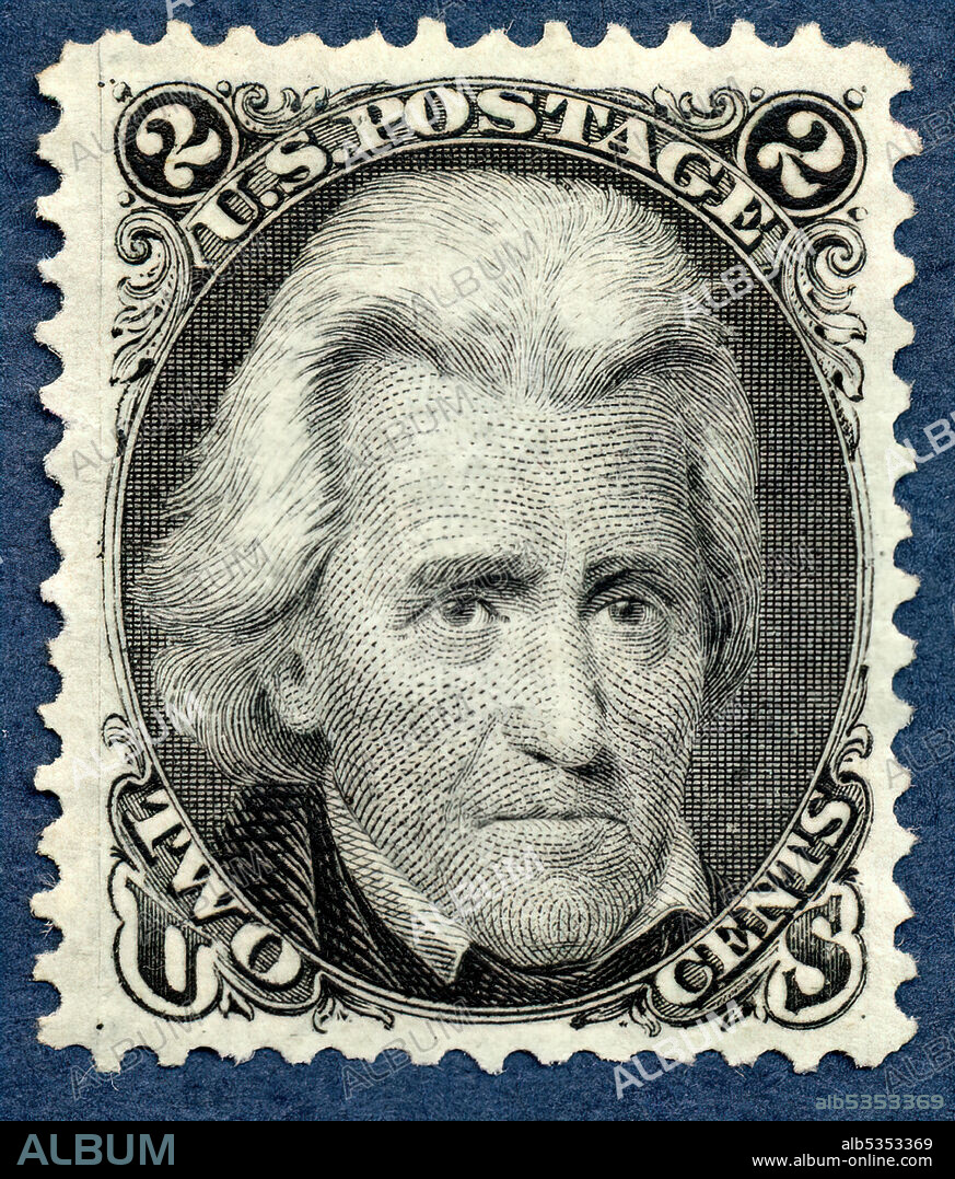 NATIONAL BANK NOTE COMPANY. 2c Andrew Jackson re-issue single, 1875. Unused; perf 12.