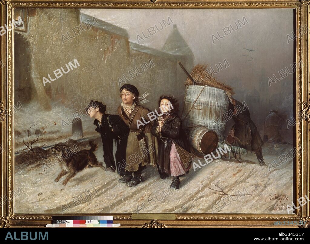 VASILI GRIGORYEVICH PEROV. Troika. Apprentices fetch water.