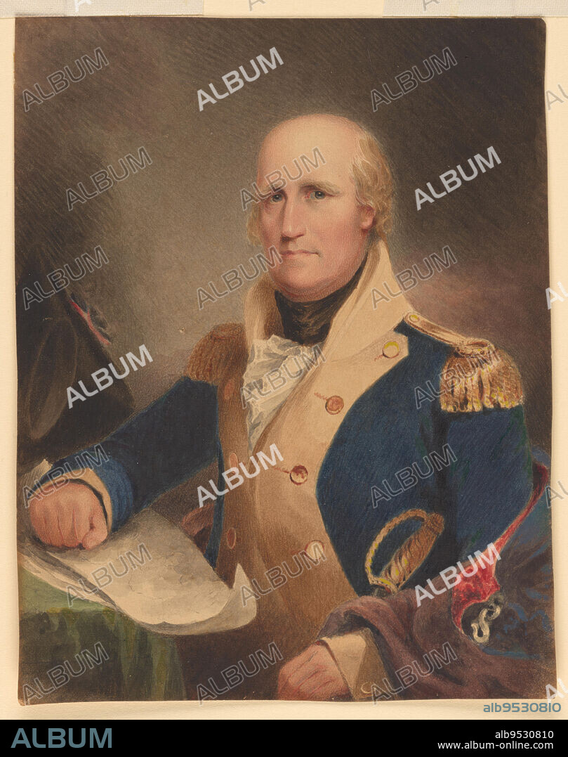 JOHN WESLEY JARVIS (copy) and JAMES BARTON LONGACRE. George Rogers Clark. Watercolor on paper. Date: c. 1830.