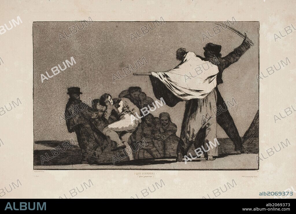 Francisco de Goya y Lucientes / 'Disparate conocido. ¡Qué guerrero!', 1815-1819, Spanish School, Etching; aquatint on paper, 246 mm x 356 mm, G03067.