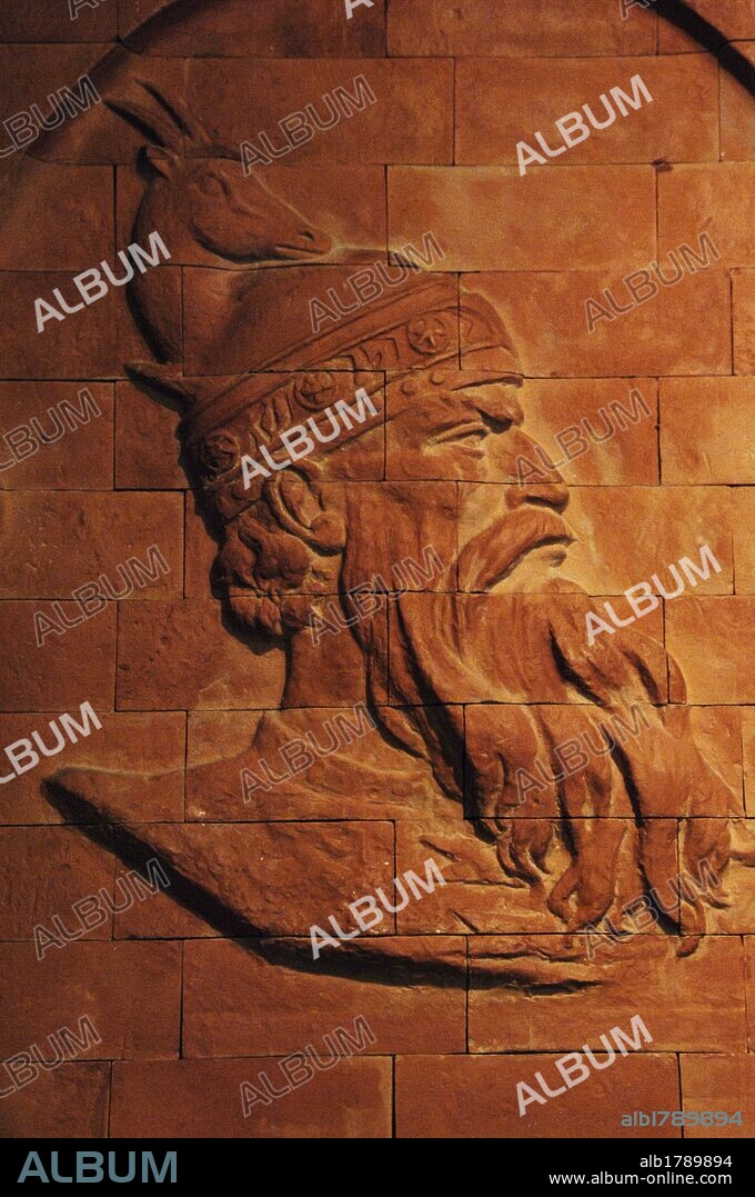 George Kastrioti Skanderbeg (1405Ð1468). Skanderbeg is Albania's most important national hero and a key figure of the Albanian National Awakening. Relief. National Skanderbeg Museum. Kruje. Albania.