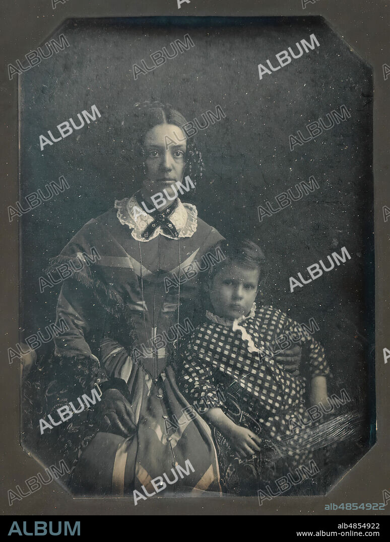 Elizabeth Bakewell James and her Son, Frank B. James, ca. 1846.