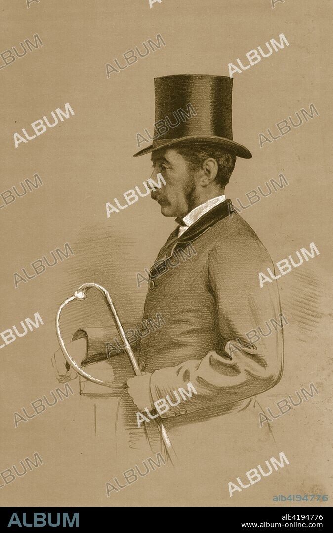 'The Earl of Zetland', 1879. Lawrence Dundas, 1st Marquess of Zetland (1844-1929), politician and Lord Lieutenant of Ireland. From The Sporting Gazette and Agricultural Journal, 19th April 1879.