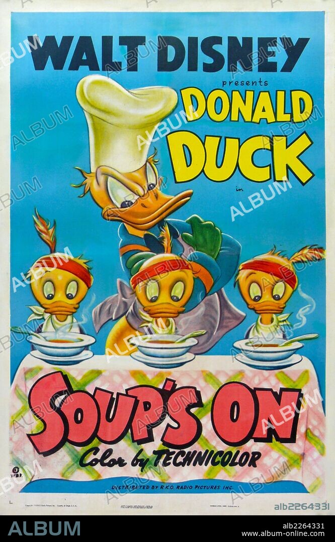 MISC: DONALD DUCK. Copyright WALT DISNEY PICTURES. Chef Donald, 1941. 1948