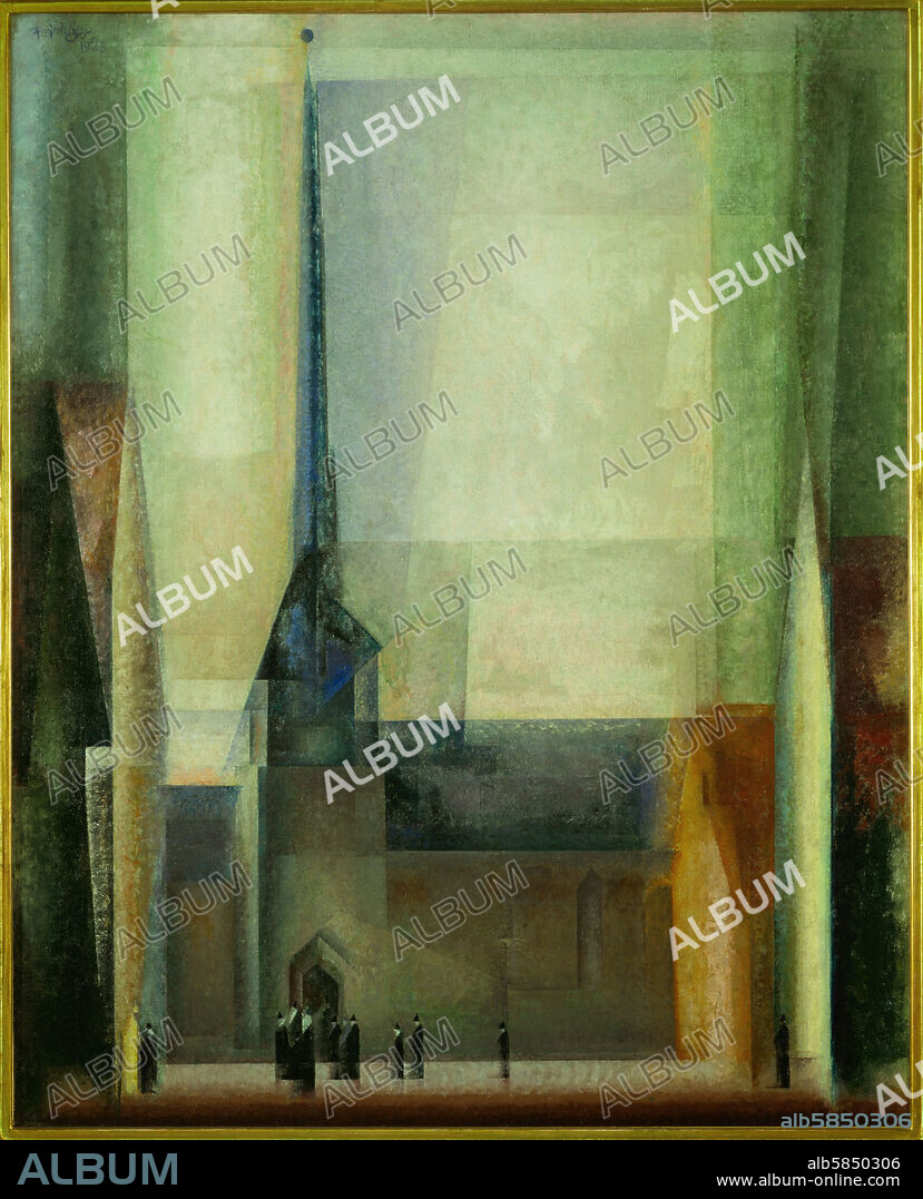 LYONEL FEININGER. Gelmeroda IX. Oil on canvas.