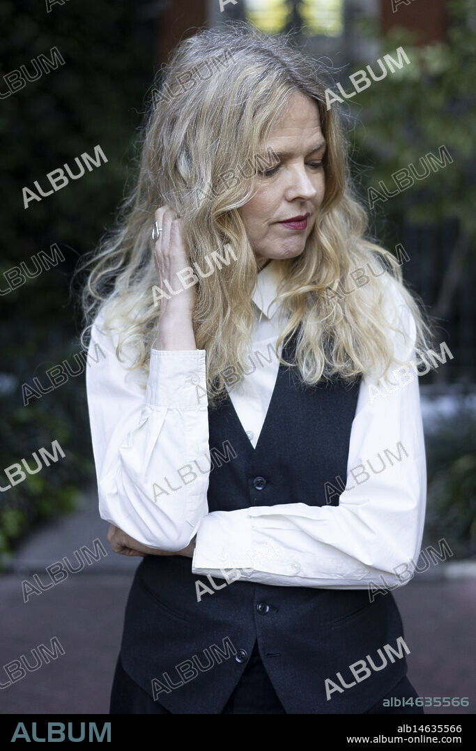 Christina Rosenvinge Poses portrait session 'Hombres íntegros', at Casa de America on May 20, 2025 in Madrid, Spain.