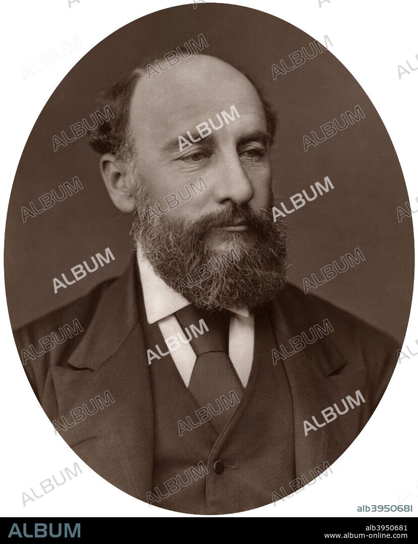 Sir George Strong Nares, Arctic explorer, 1878. After returning to England in 1854 from an Arctic expedition he was promoted lieutenant, served for two years in the Mediterranean, and took part in the Crimean War. He was elected a fellow of the Royal Society in 1875, was created Kight Commander of the Order of Bath in 1876, and received the founder's medal of the Royal Geographical Society in 1877 and a gold medal from the Geographical Society of Paris in 1879. From Men of Mark: a gallery of contemporary portraits of men distinguished in the Senate, the Church, in science, literature and art, the army, navy, law, medicine, etc. Photographed from life by Lock and Whitfield, with brief biographical notices by Thompson Cooper. (Conducted by G. C. Whitfield.) (London, 1876-1883).