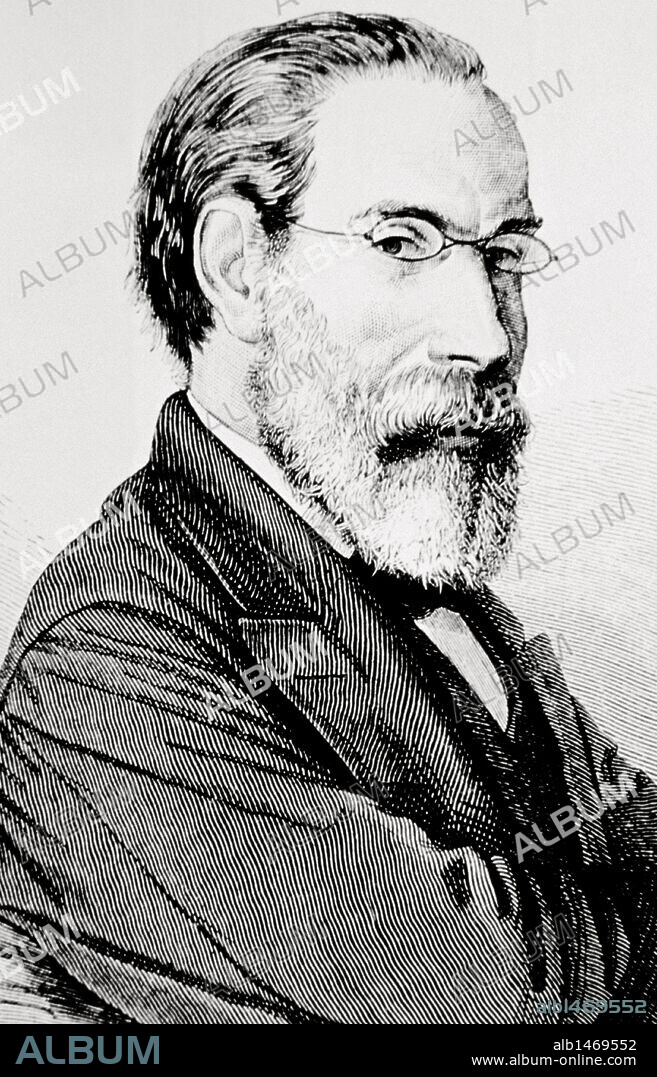 PI I MARGALL, Francesc (Barcelona, 1824-Madrid, 1901). Político y escritor. Fue el introductor de las ideas federales en la Península y presidió el Gobierno de la I República. Autor de "Las Nacionalidades" (1878). Grabado. S. XIX.