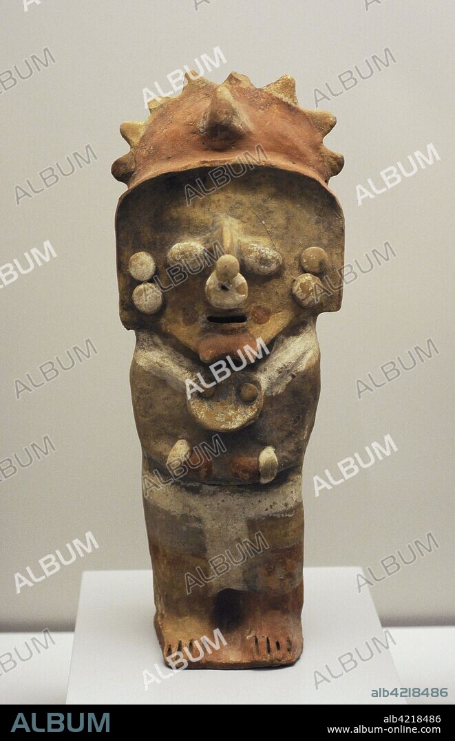 Figura antropomorfa. Cerámica. Cultura Guangala. Desarrollo Regional (500 Ac-500 d. C). Ecuador. Museo de América. Madrid. España.