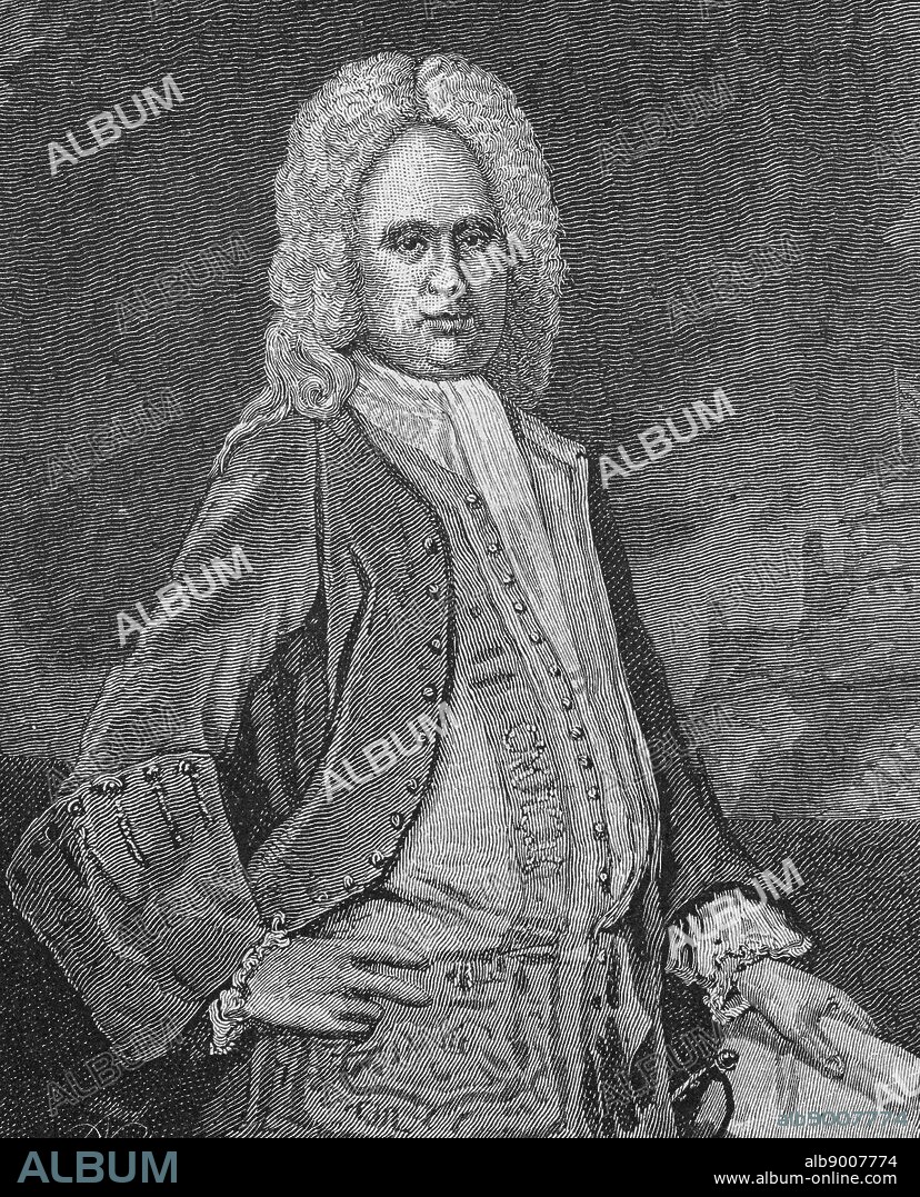 Portrait of Alexander Spotswood (1676-1740) a British Lieutenant-Colonel and Lieutenant Governor of Virginia. Dated 18th Century.