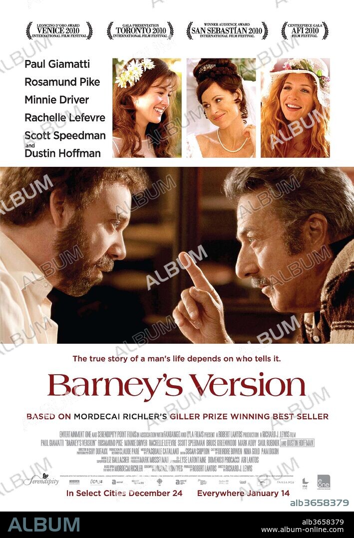 Poster of BARNEY'S VERSION, 2010, directed by RICHARD J. LEWIS. Copyright SERENDIPITY POINT FILMS.