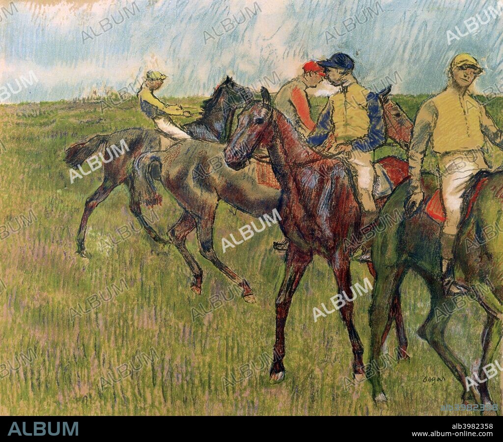 'Horses with Jockeys', 1910. From a private collection.