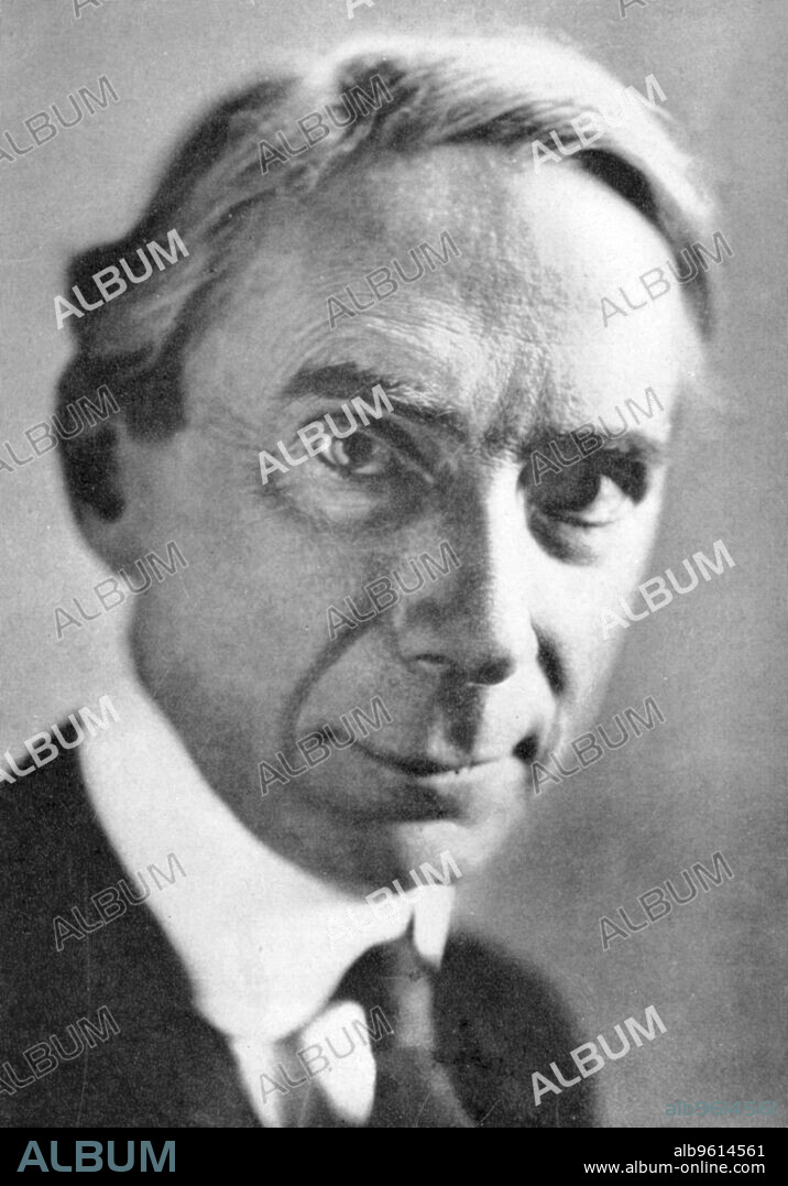 Bertrand Arthur William Russell (1872-1970), British philosopher and mathematician. Nobel prize for literature 1950.
