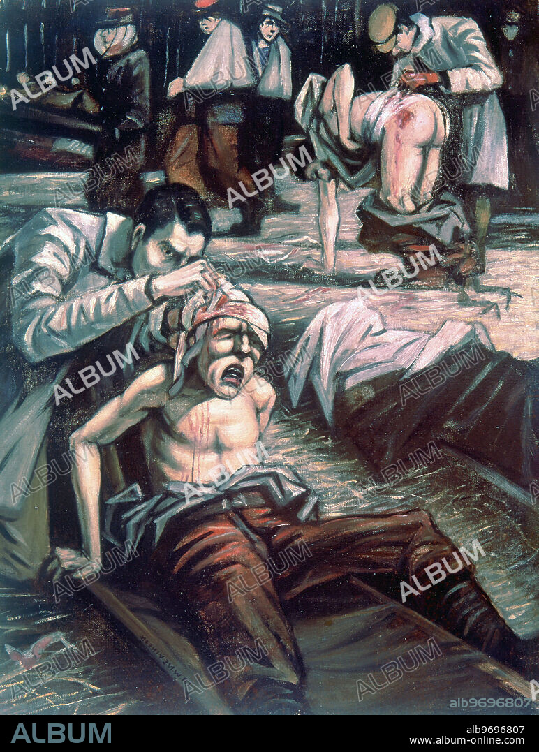 The Doctor. by C R W Nevinson. Christopher Richard Wynne Nevinson (August 13, 1889 - October 7, 1946) was an English painter. He was associated with the vorticists but is perhaps best seen as a futurist. He attended the Slade School of Art before being drafted in World War I, during which he was appointed an official war artist. He was the son of the journalist Henry Nevinson. ©TopFoto.