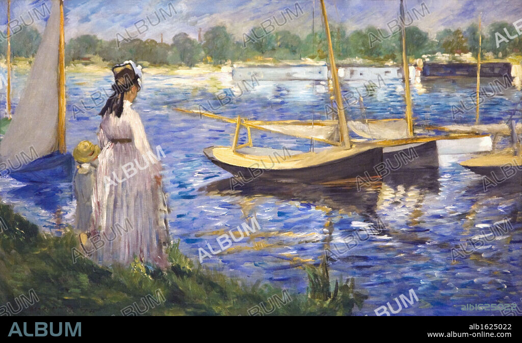 Banks of the Seine at Argenteuil,  by Edouard Manet,  1874,  England,  London,  Courtauld Institute and Galleries,  1832-1883.