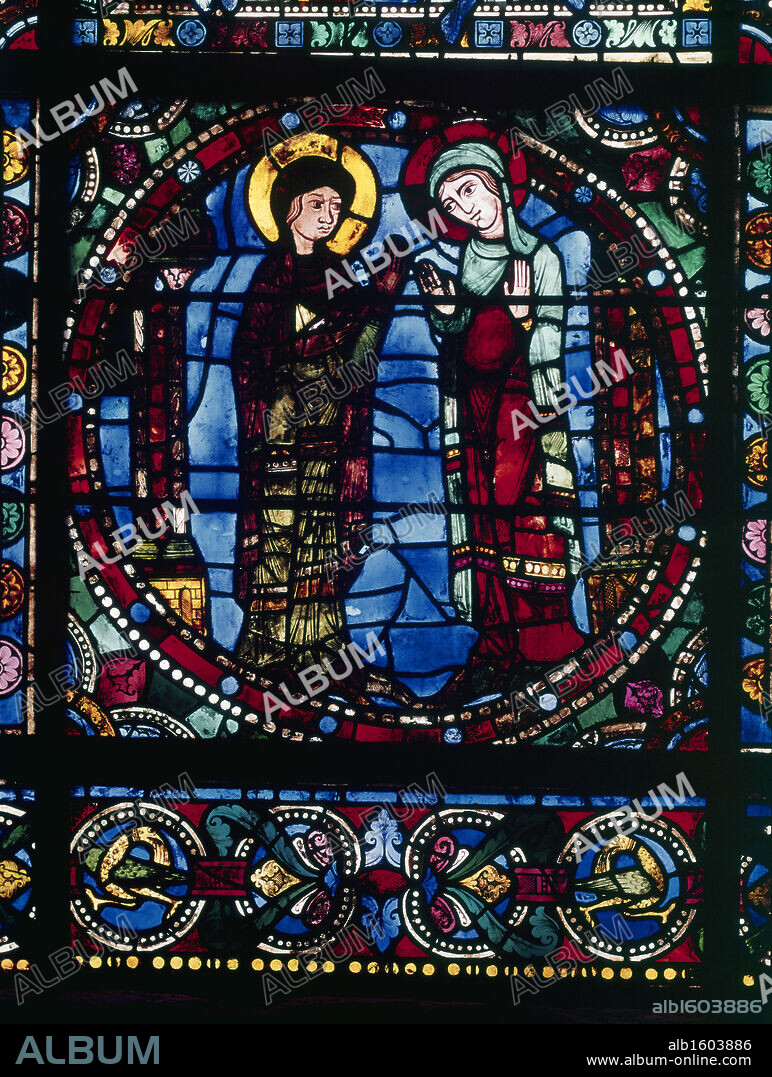 Chartres Cathedral  Stained Glass Window  Chartres Cathedral, France.