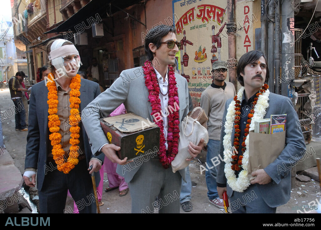 ADRIEN BRODY, JASON SCHWARTZMAN y OWEN WILSON en VIAJE A DARJEELING, 2007 (THE DARJEELING LIMITED), dirigida por WES ANDERSON. Copyright AMERICAN EMPIRICAL PICTURES.