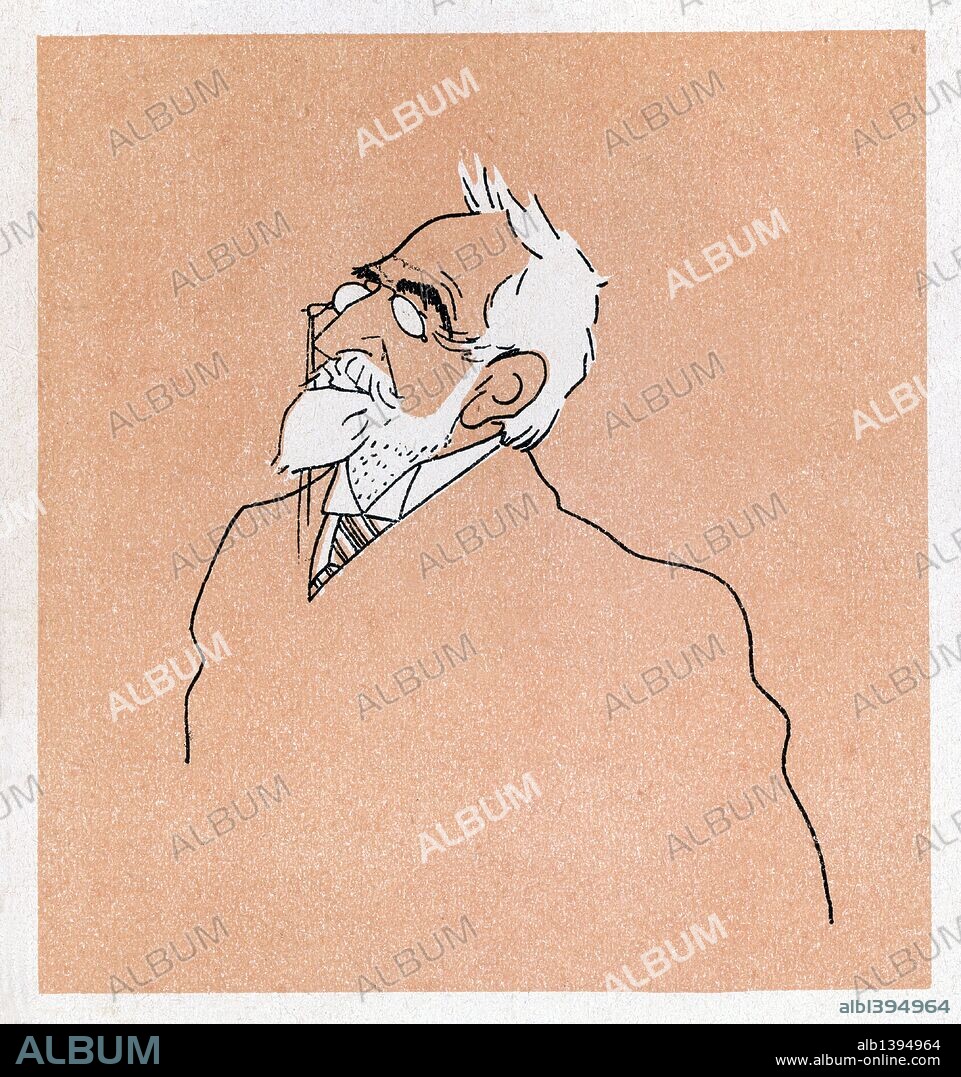 ROMÁN BONET SINTES "BON". Caricatura de Gumersindo de Azcárate Menéndez-Morán (León, 1840-Madrid, 1917). Político, jurista, educador, sociólogo. Año 1911.