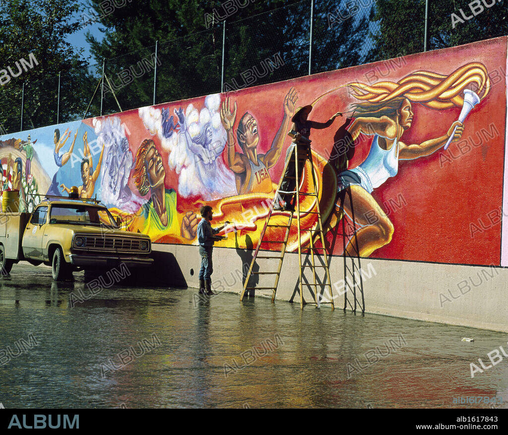 USA, California, Great Wall of Los Angeles Mural #33, by Judith Francisca Baca, b. 1946 American.