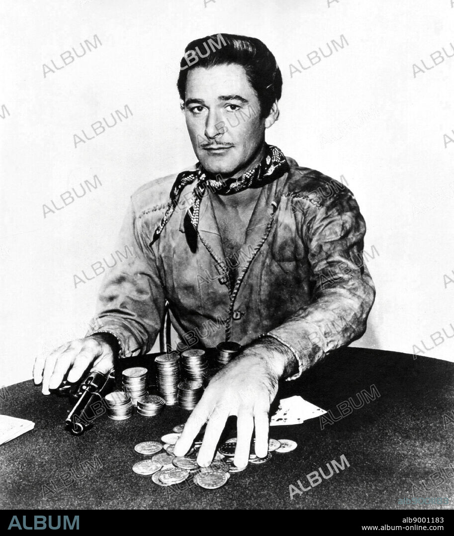 ERROL FLYNN in SILVER RIVER, 1948, directed by RAOUL WALSH. Copyright WARNER BROS/FIRST NATIONAL.