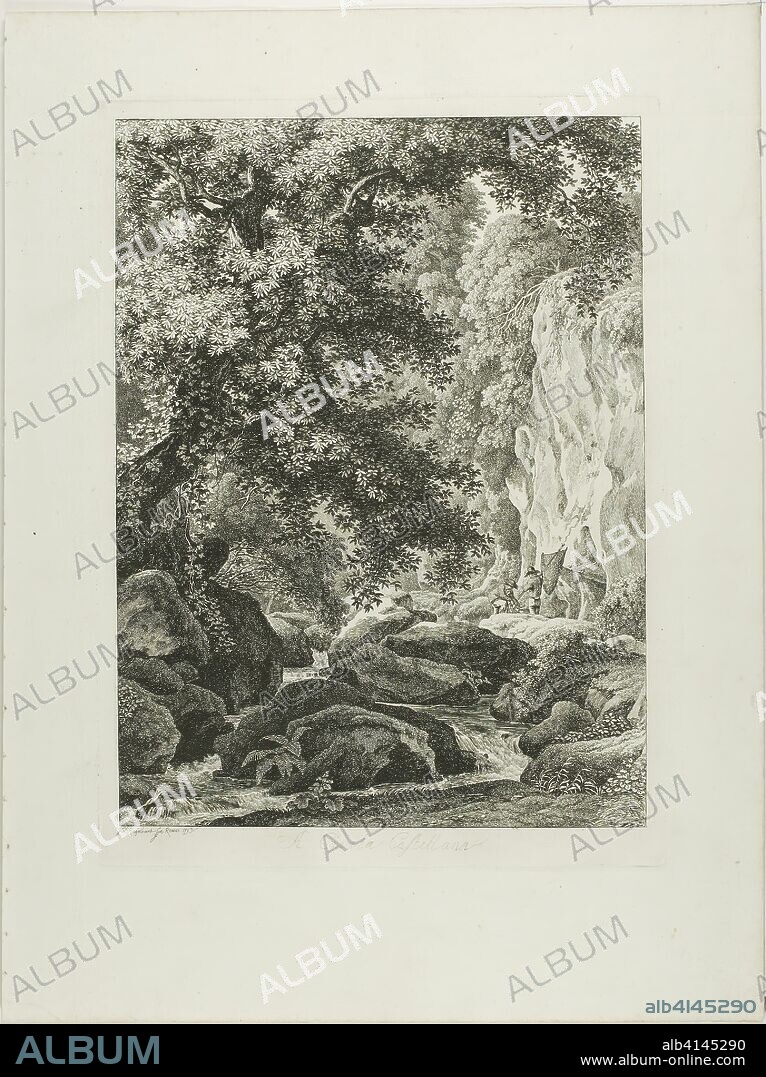A Civita Castellana, from Malerisch Radierte Prospekte aus Italien. Johann Christian Reinhart; German, 1761-1847. Date: 1793. Dimensions: 350 × 260 mm (image); 278 × 279 mm (plate); 500 × 375 mm (sheet). Etching on ivory laid paper. Origin: Germany.