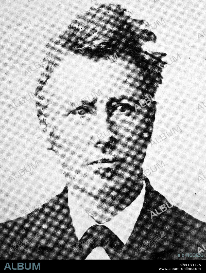 Jacobus Henricus van 't Hoff, 30 August 1852 - 1 March 1911, was a Dutch physical and organic chemist and the first winner of the Nobel Prize in Chemistry, Reproduction of a photo/image from the year 1890, digital improved.