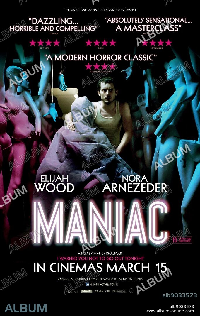 Maniac' a remake of the 1980 film of the same name and stars Elijah Wood as Frank Zito, a brutal serial killer.
