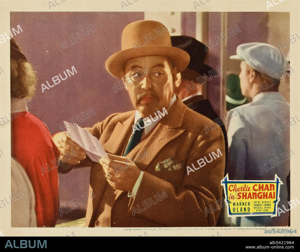 WARNER OLAND in CHARLIE CHAN IN SHANGHAI, 1935, directed by JAMES TINLING. Copyright FOX FILM CORPORATION.