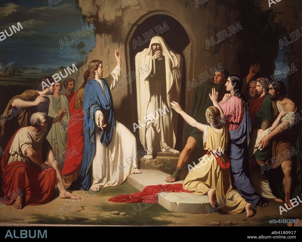 JOSE CASADO DEL ALISAL (1832-1886). CASADO DEL ALISAL, JOSE PINTOR ESPAÑOL. VILLADA 1831-1886 RESURECCION DE LAZARO. OLEO MUSEO BELLAS ARTES S. FERNANDO. MADRID.
